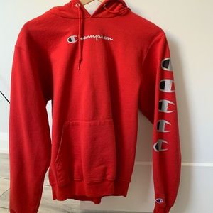 Men’s champion red hoodie